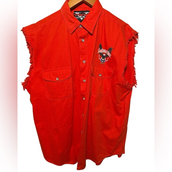 Motorcycle Apparel "Southern Most Rider" Key West FL Biker Vest Size XL Denim - Picture 2 of 8